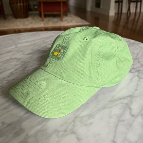 Women's Masters Golf Hat, Magnolia Lane, Green with Gold Logo, Adjustable Strap - Picture 2 of 8